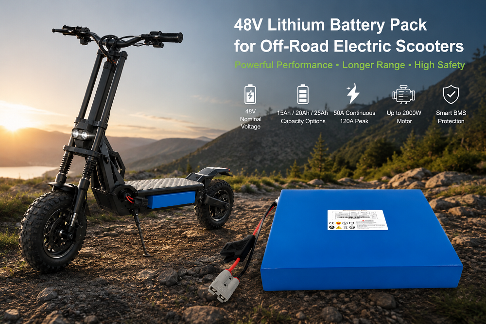 τελευταία εταιρεία περί 48V Lithium Battery Pack for 2000W Off-Road Electric Scooters
