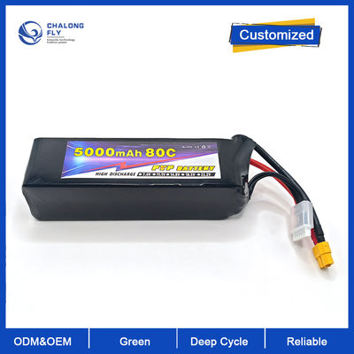5000mAh 6S 22.2V Drone Battery with High Energy Density and Long Service Life for FPV and Agricultural Drones