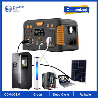 OEM ODM LiFePO4 μπαταρία λιθίου Φορητό ηλιακό σταθμό ηλεκτρικής ενέργειας USB τύπου C DC AC OUTPUT μπαταρίες λιθίου πακέτα