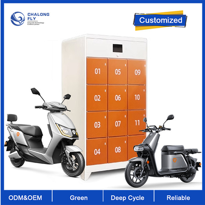 Μπαταρία μηχανικών δίκυκλων Ebike λίθιου ODM LiFePO4 cOem που ανταλλάσσει τη γρήγορη φόρτιση προσαρμοσμένη μπαταρία γραφείου σταθμών