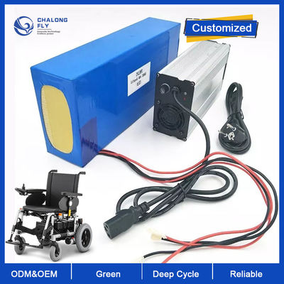 Η μπαταρία λιθίου LiFePO4 επαναφορτιζόμενη OEM ODM 24V 36V 48V 60V 50AH 100AH Κινητικότητα Ηλεκτρικό σκούτερ Συσκευές μπαταριών λιθίου
