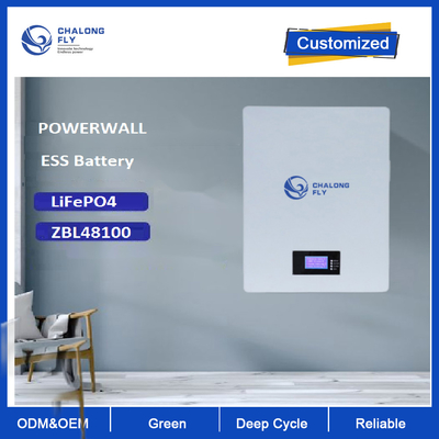 Powerwall 100Ah 5KW Lifepo4 τοίχος μπαταριών που τοποθετείται επανακαταλογηστέος για το σύστημα ηλιακής ενέργειας