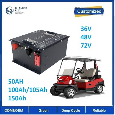 Μπαταρία αμαξιδίου γκολφ CLF OEM 48V 100Ah με κυψέλη μπαταρίας λιθίου βαθμού Α και διάρκεια ζωής 4000 κύκλων