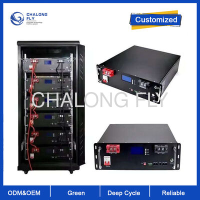 48V 200Ah Μονουλογική μπαταρία ιόντων λιθίου που τοποθετείται σε ράφι με έξυπνο BMS και στοιβαχτό σχεδιασμό για βιομηχανική αποθήκευση ενέργειας