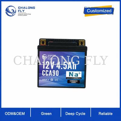 12V 4.5Ah 90CCA συμπαγή μπαταρία νάτριο-ιόντων για εκκίνηση μοτοσυκλέτας