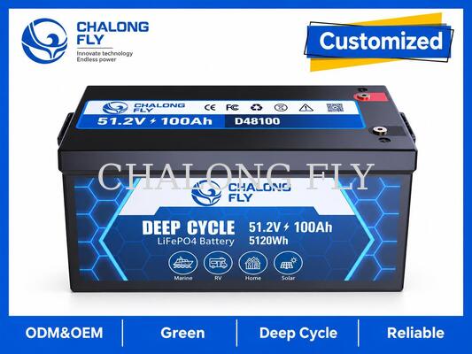 Μπαταρία trolling motor LiFePO4 51.2V 100Ah με ενέργεια 5.12kWh, παρακολούθηση Bluetooth και συνεχή έξοδο 100A