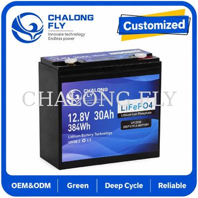 12.8V 30Ah Μπαταρία Βαθιάς Εκφόρτισης LiFePO4 με 384Wh Ενέργεια και Έξυπνο BMS για Συστήματα 12V